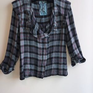 Vintage L.A.M.B  button down SZ4 Gorgeous and unique detail